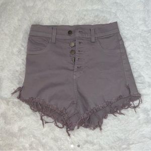 High waisted denim shorts